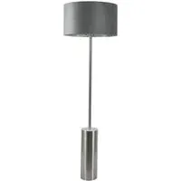 Lexy Dimmable LED Floor Lamp - Grey, Velvet