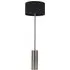 Lexy Drum Shade LED Floor Lamp with Dimmer - Black, Chrome