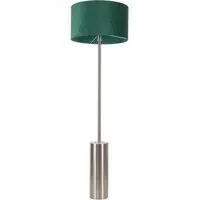 Lexy Drum Shade LED Floor Lamp with Dimmer - Forest Green, Chrome