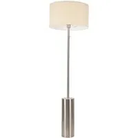 Lexy Drum Shade LED Floor Lamp with Dimmer - Natural, Chrome