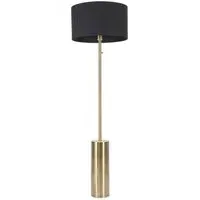 Lexy Reni Drum Shade Floor Lamp with LED - Black, Brass