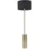 Lexy Reni Drum Shade Floor Lamp with LED - Black, Brass