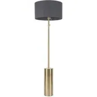 Lexy Reni LED Floor Lamp with Dimmer - Charcoal Grey, Antique Brass