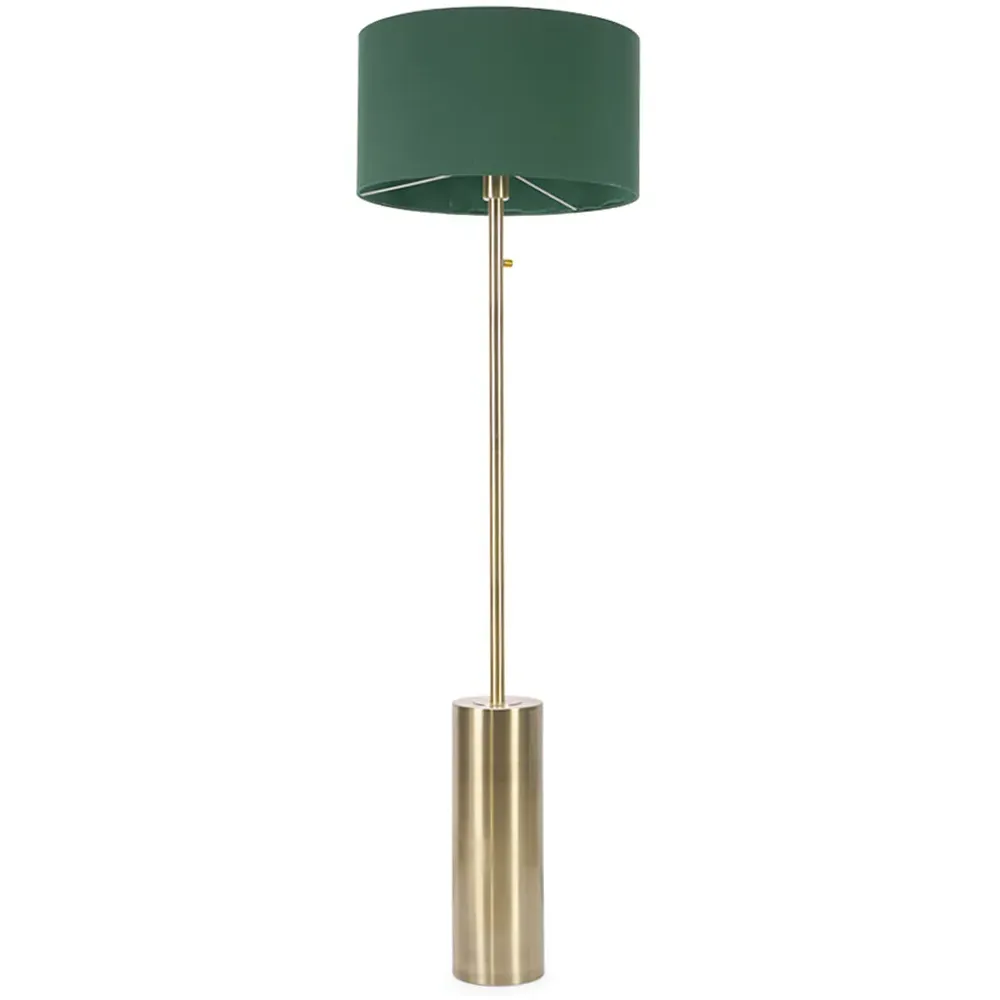 Lexy Reni LED Floor Lamp with Dimmer - Forest Green, Fabric image