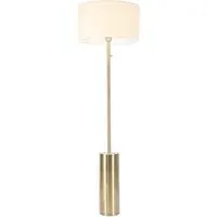 Lexy Reni LED Floor Lamp with Dimmer - Natural, Antique Brass