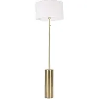 Lexy Reni LED Floor Lamp with Dimmer - White, Antique Brass