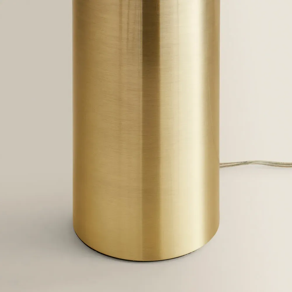 Lexy Reni LED Table Lamp with Dimmer - Beige, Antique Brass