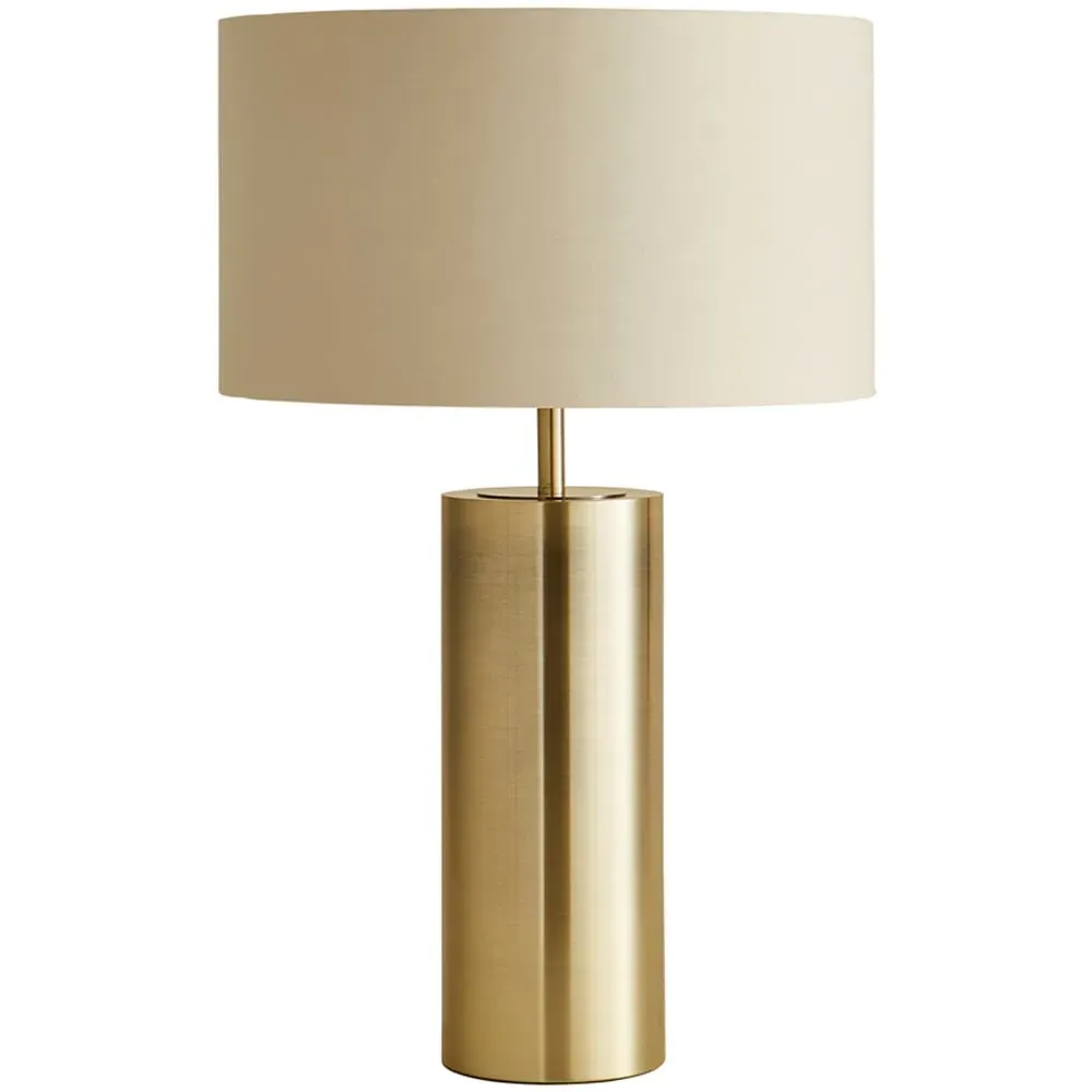 Lexy Reni LED Table Lamp with Dimmer - Beige, Antique Brass image