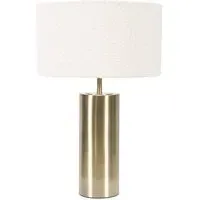 Lexy Reni Table Lamp with Touch Control - Cream, Boucle