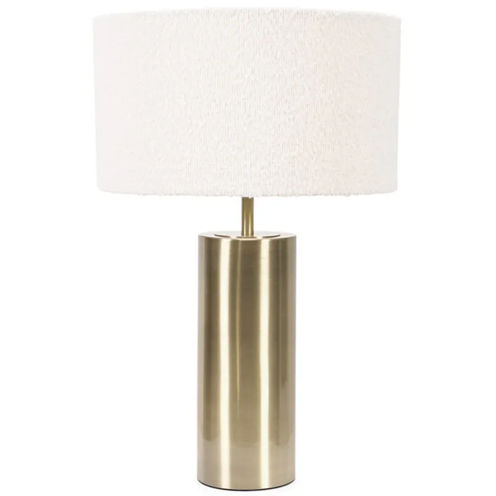 Lexy Reni Table Lamp with Touch Control - Cream, Boucle image