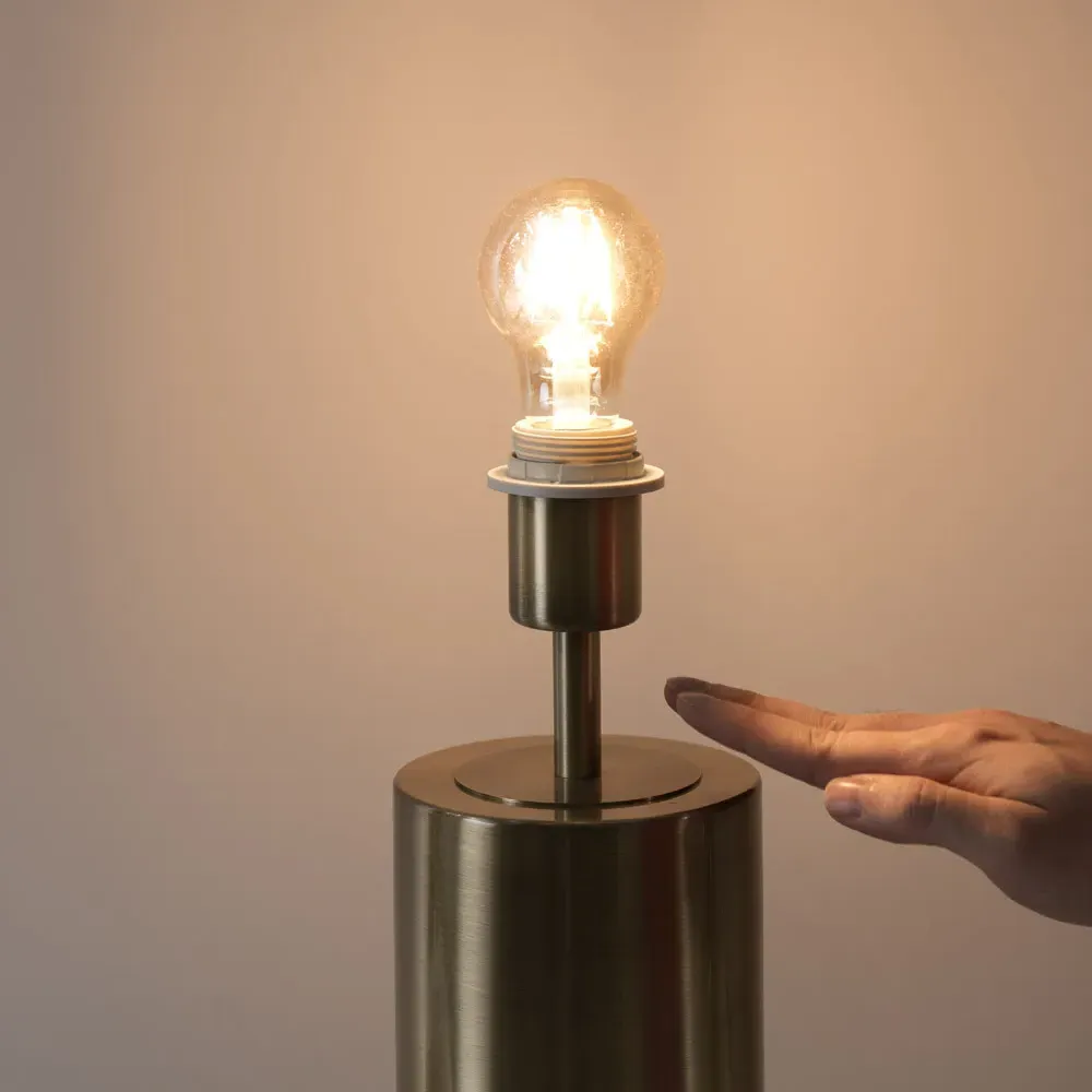 Lexy Reni Touch LED Table Lamp - Charcoal Grey, Brass