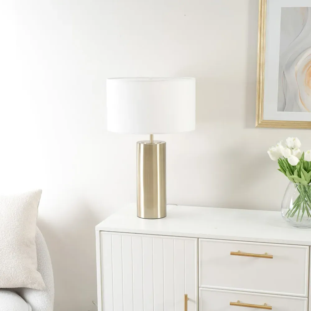 Lexy Touch Table Lamp Base - Antique Brass