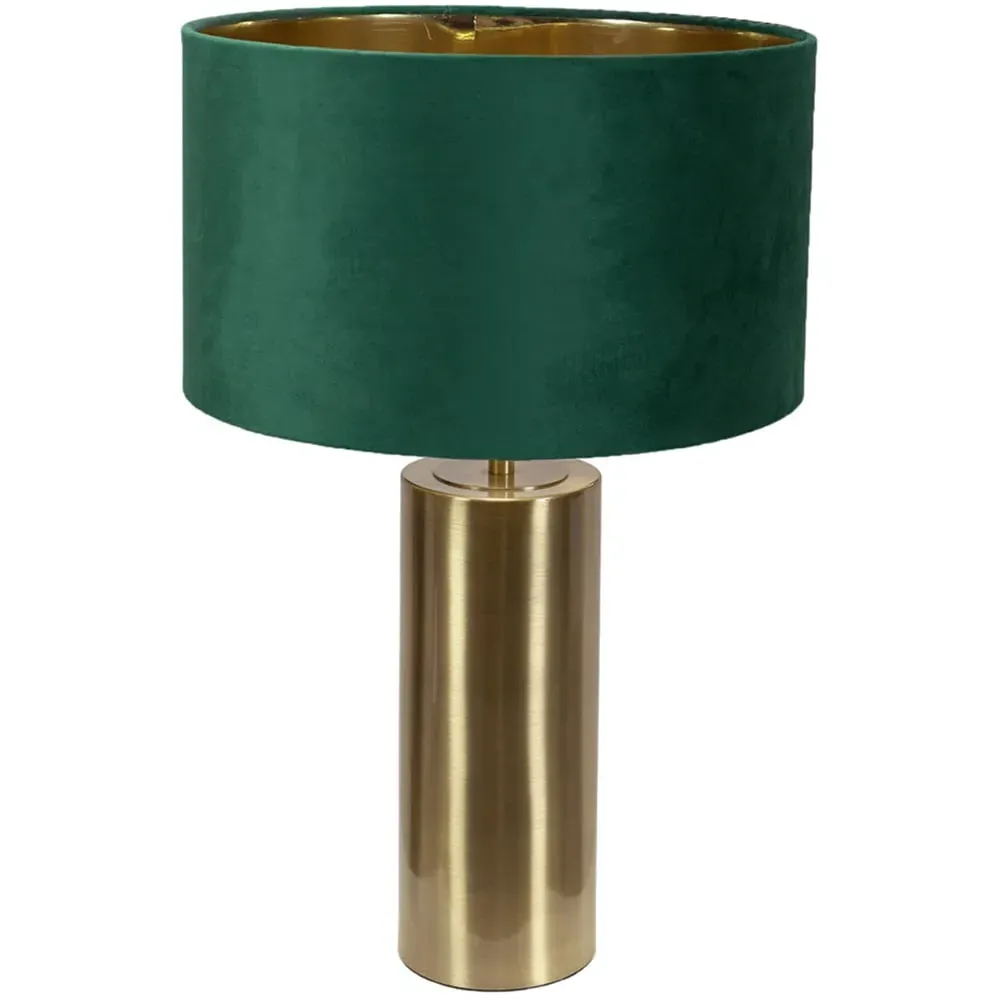 Lexy Touch Table Lamp - Forest Green, Velvet image