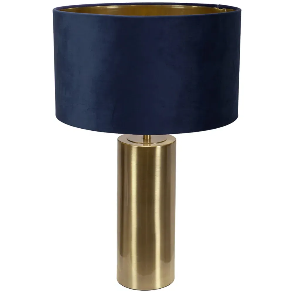 Lexy Touch Table Lamp - Navy Blue, Velvet