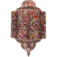 Leyla Moroccan Lantern Lamp Shade - Bronze, Multi