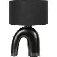 Lia Arch LED Table Lamp - Black, Ceramic