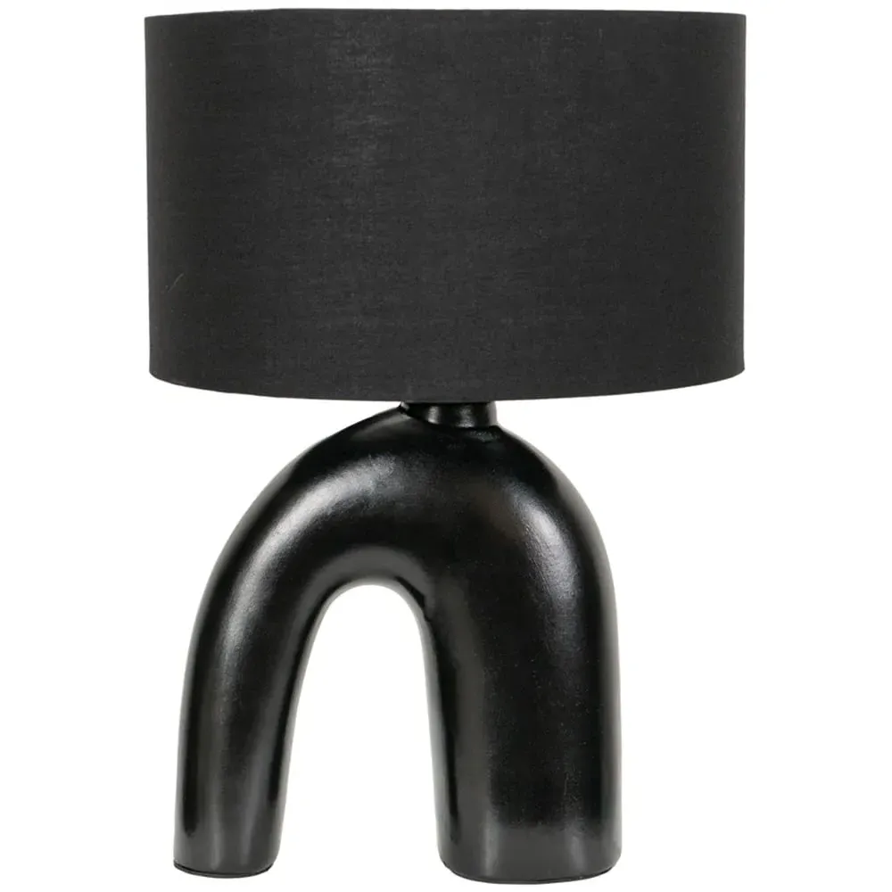 Lia Arch LED Table Lamp - Black, Ceramic image