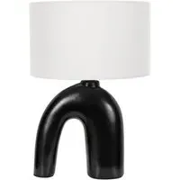 Lia Arch Table Lamp - Black, Ceramic