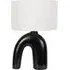 Lia Arch Table Lamp - Black, Ceramic