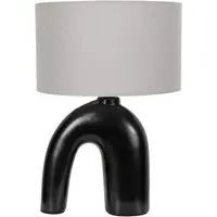 Lia Arch Table Lamp - Grey, Ceramic
