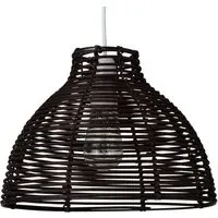 Lobster Pot Weave Basket Ceiling Lamp Shade - Brown