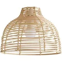 Lobster Pot Weave Basket Ceiling Lamp Shade - Cream
