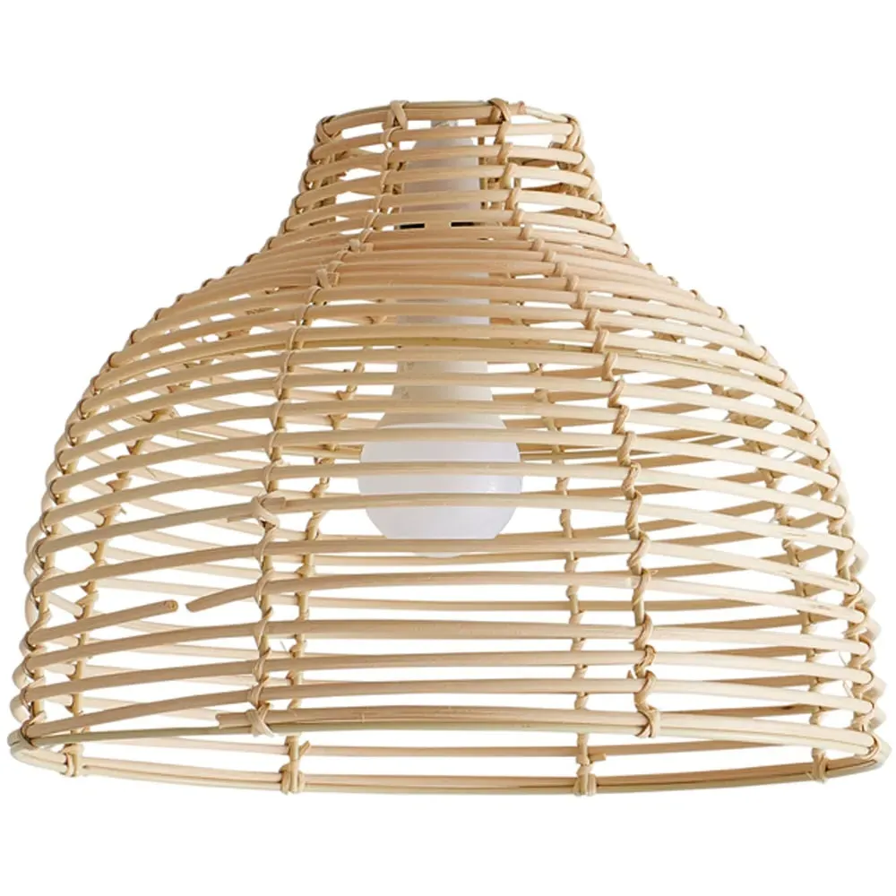 Lobster Pot Weave Basket Ceiling Lamp Shade - Cream image