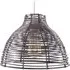 Lobster Pot Weave Basket Ceiling Lamp Shade - Grey