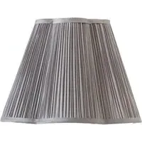 Loralei Large Pleated Lamp Shade - Dark Grey, Faux Silk