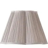 Loralei Large Pleated Lamp Shade - Light Grey, Faux Silk