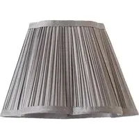 Loralei Small Pleated Lamp Shade - Dark Grey, Faux Silk