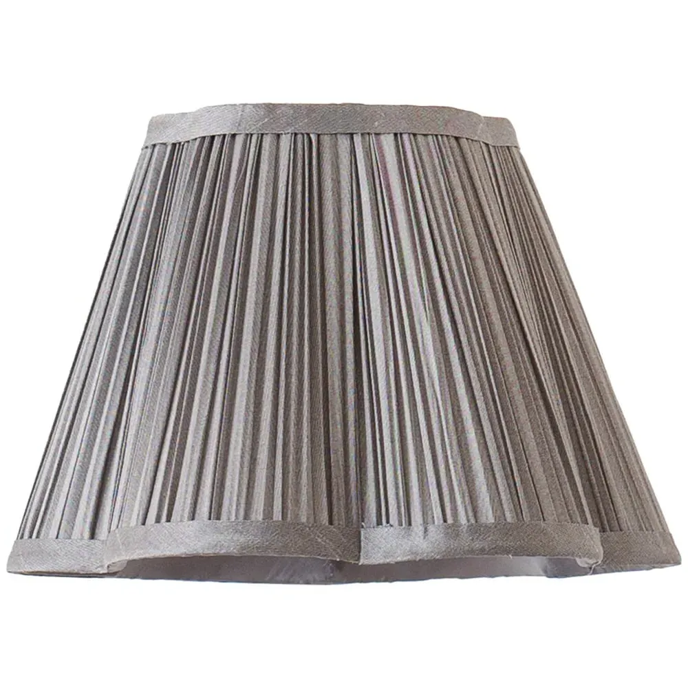 Loralei Small Pleated Lamp Shade - Dark Grey, Faux Silk image