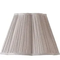 Loralei Small Pleated Lamp Shade - Light Grey, Faux Silk