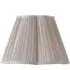 Loralei Small Pleated Lamp Shade - Light Grey, Faux Silk