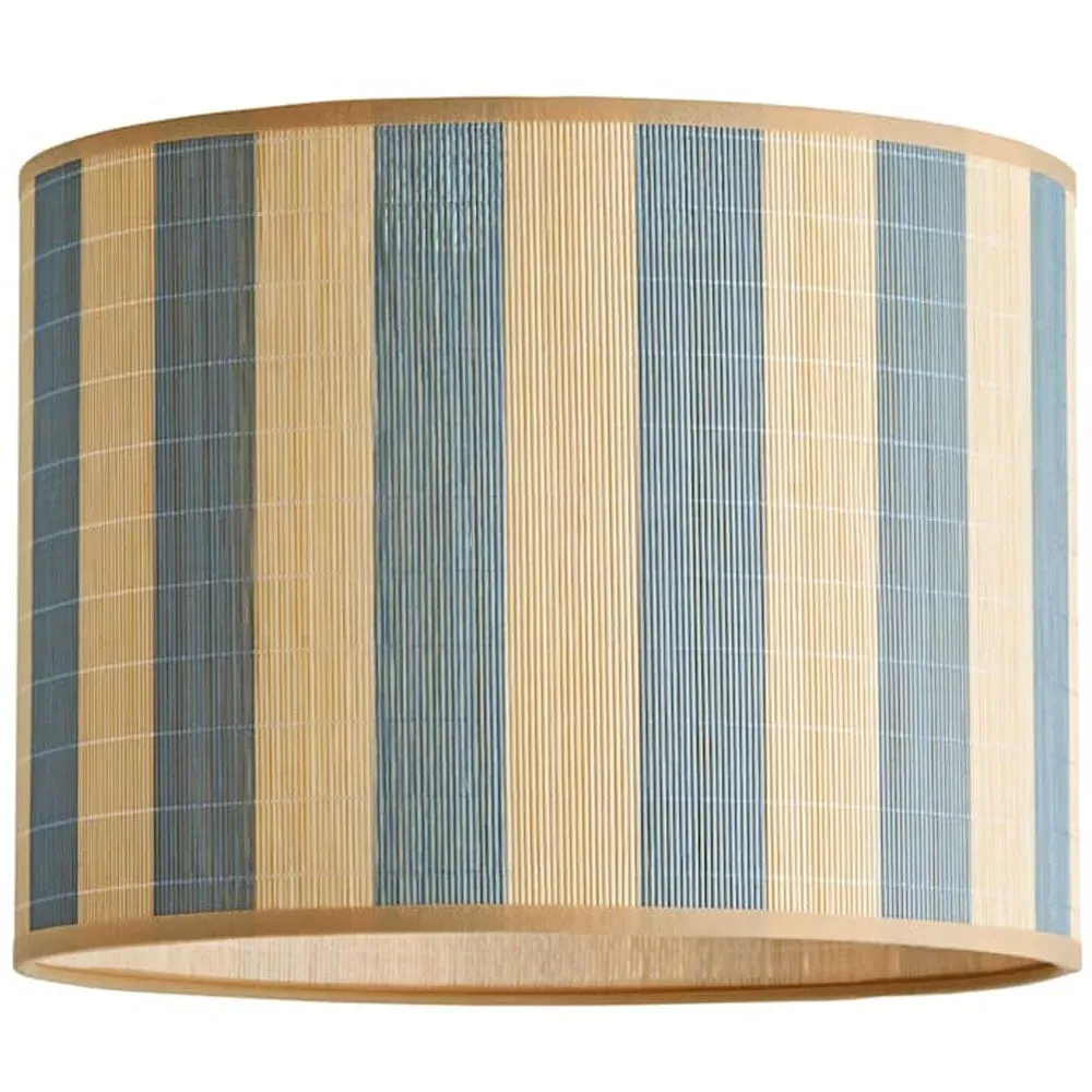 Lori Drum Ceiling Lamp Shade - Blue, Bamboo image