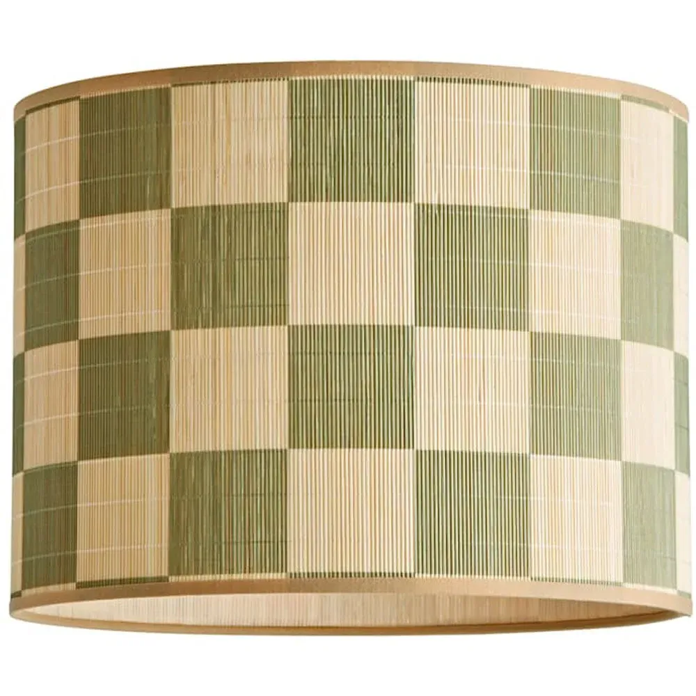Lori Drum Ceiling Lamp Shade - Green, Bamboo