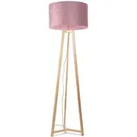 Lottie Tripod Floor Lamp - Blush Pink, Velvet