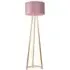 Lottie Tripod Floor Lamp - Blush Pink, Velvet
