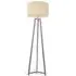 Lottie Tripod Floor Lamp - Grey Wood, Natural Fabric