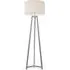 Lottie Tripod Floor Lamp with Boucle Shade - Grey, Wood