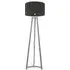 Lottie Tripod Floor Lamp with Boucle Shade - Grey, Wood
