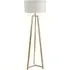 Lottie Tripod Floor Lamp with Drum Shade - Cream, Wood