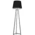 Lottie Tripod Floor Lamp with Tapered Shade - Black, Wood