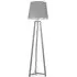Lottie Tripod Floor Lamp with Tapered Shade - Grey, Wood