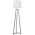 Lottie Tripod Floor Lamp with Tapered Shade - Grey, Wood
