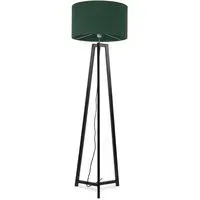 Lottie Tripod LED Floor Lamp - Green, Fabric