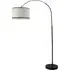 Louis Arched Floor Lamp with Adjustable Head - Black, Metal
