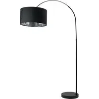 Louis Arched LED Floor Lamp - Black, Chrome