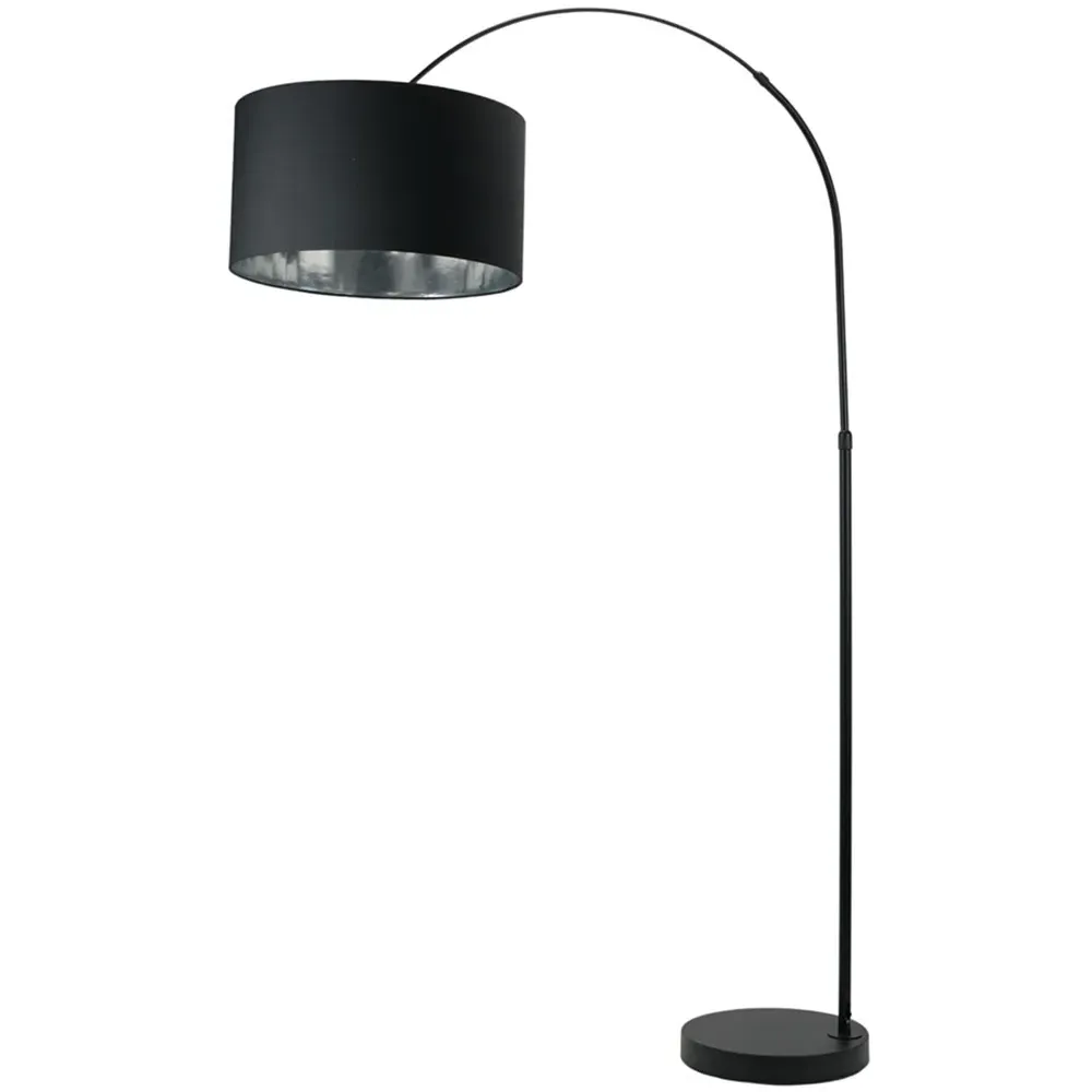 Louis Arched LED Floor Lamp - Black, Chrome image
