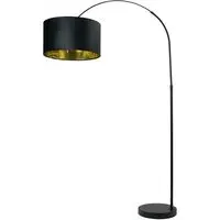 Louis Arched LED Floor Lamp - Black, Velvet